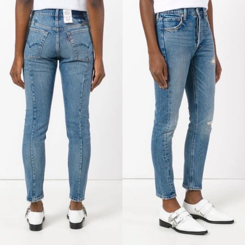 Levi’s 501 Skinny Altered Jeans in Moody Blues
